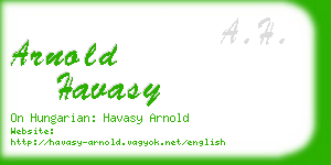 arnold havasy business card